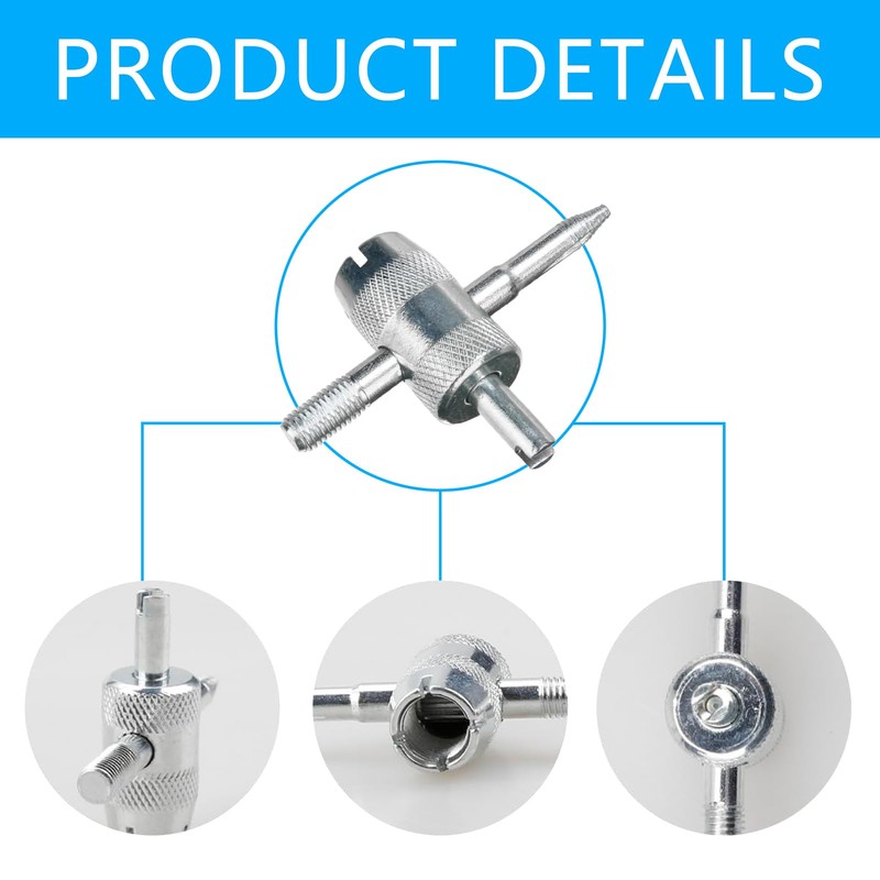 Siliget Valve Core Remover Tool, Tyre Valve Removal Tool 4