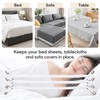 Premium Sheet Straps, Adjustable Crisscross Fitted Sheet Clips (2, White)