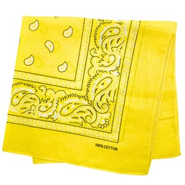 MDSTYLE - Pañuelo de 3 unidades, 100% algodón, para hombres y mujeres, 22 x 22 pulgadas, diseño paisajístico, Amarillo 3PC, 22" X 22"