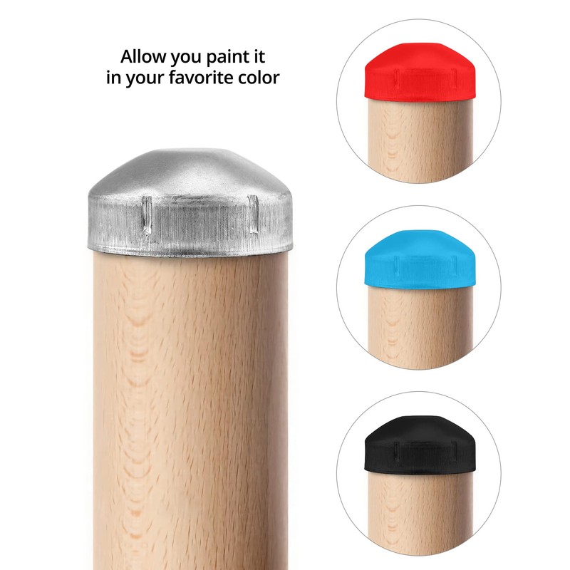 QWORK Fence Post Cap, 2-3/8" Chain Link Round End Cap