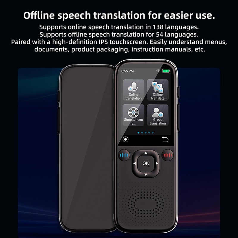 VoxNimbus Langoage Tramslator Device, Portable Traductr de Voz Instantáneo, 138