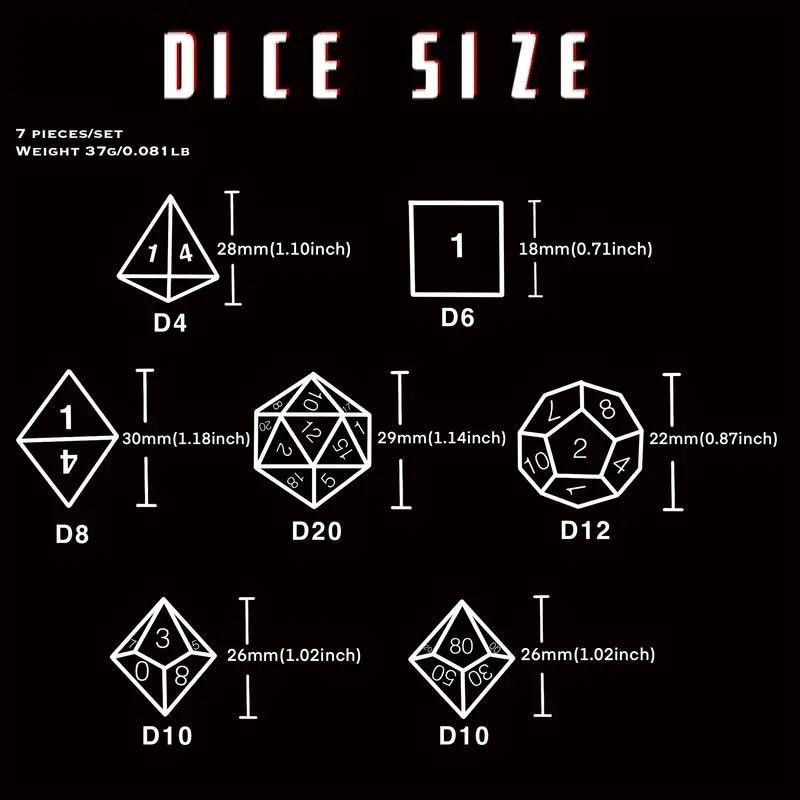 Handmade¬†Liquid Core Dice Set, 7 Counts/set Creative Quicksand¬†Polyhedral¬†Dice for Role