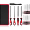Vistreck 19 Pcs Files Tool Set, Steel File, Flat/Half-Round/Round Files