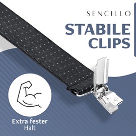 Sencillo Men's Braces with Strong Clips Y Shape -