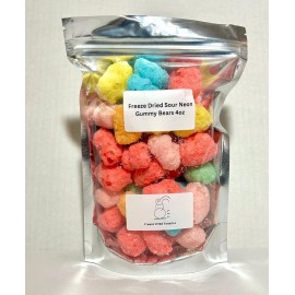 Joyv Freeze Dried Sour Neon Gummy Bear Puffs Candy *Pick Bag Size* - 1oz
