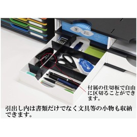 Styro Styrodoc 268-405.05 System Drawer for Sorting Station White with 1 Longitudinal and 2 Cross Bars in Black Material: 1 Piece