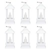 6PCS Ramadan Decorative Lights House Shape Plastic Wind Light Fireplace