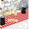 AVXINSOK 6 Pcs Red Gingham Table Runner Plastic 14 x