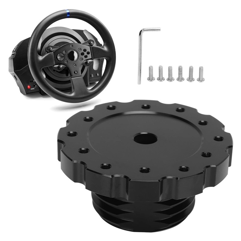 TKSE Steering Wheel Adapter Racing Steering Wheel Adapter Black Precise