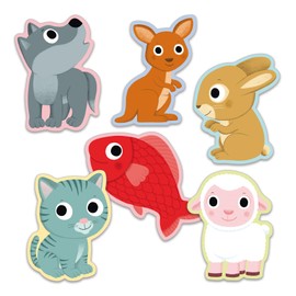 DJECO 35063 Little Mime Animals Card Games, Blue