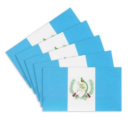 CANTENDO 5Pcs Guatemala Flag Decal Sticker - Guatemalan Flag Reflective Vinyl Car Stickers - for Car Window Bumper Waterproof Sticker (2.5 x 4.5 Inch)
