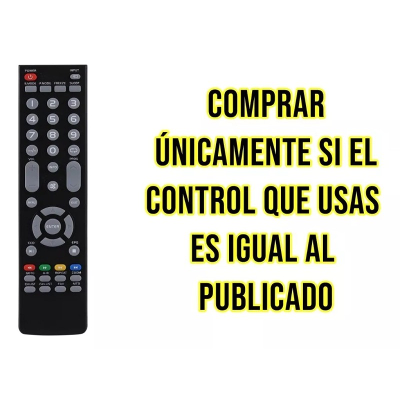 Control Remoto Atvio Pantalla Lcd Led Directo