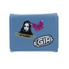 [エックスガール] 三つ折り財布 STICKER MINI WALLET BLUE