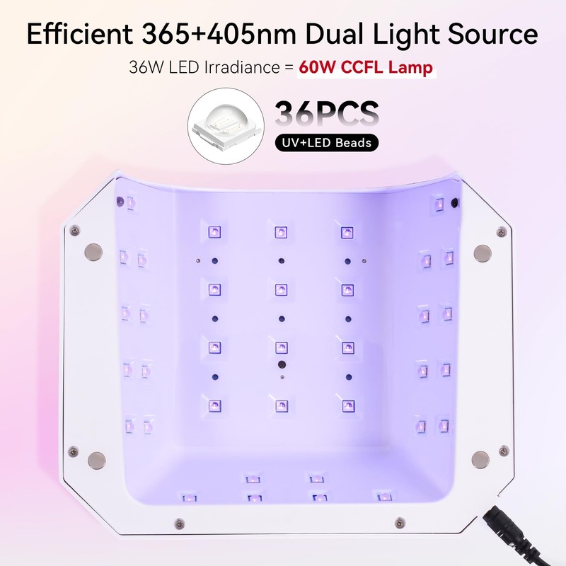 Makartt UV Gel Lamp, 36W LED Nail Light for Gel