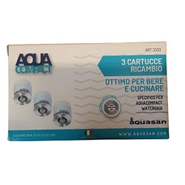 aquasan 3 Ersatzfilterpatronen Aquacompact, Aquagaia klares und sauberes Wasser Wasserhahnfilter Wasserfilter Kartusche Luftreiniger Mikrofiltration Trinkwasser mehrstufiges Filtersystem