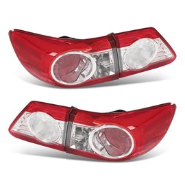 Tail Light Assembly Rear Brake Lamp Kit Compatible with Toyota Corolla 2011-2013 8155112C10, 8156112C10, 8158112170, 8159112140 Red