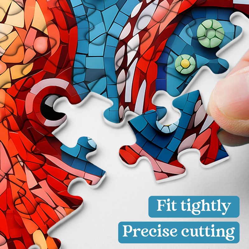Mosaic Octopus Puzzles for Adults 1000 Pieces, Ocean Octopus Animals