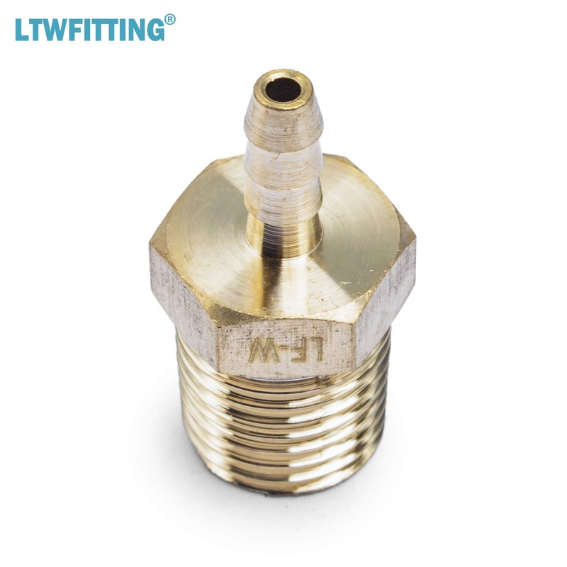 LTWFITTING No Lead Brass Barbed Fitting Coupler/Connector 1/8" Hose Barb