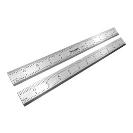 Benchmark Tools 466637 Rigid 12 Inch 5R Machinist Rule with 1/10, 1/100, 1/32 and 1/64 Markings Tempered Stainless Steel with Brushed Finish Conforms to EEC-1 Accuracy Standards (1)