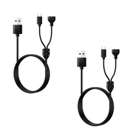 MEROM 2-in-1 Charger Cord Compatible with Jugbow Dog Training Collar Replacement USB Magnetic Power Cable for Dog Shock Collar and Remote (2 Pack)