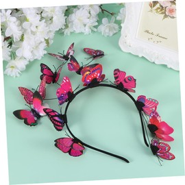 VICASKY Rosy Butterfly Hair Band for Women Lightweight Creative Headwrap Hair Hoop for Parties Special Occasions Charming Floral Design