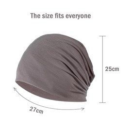 Voarge Pack of 2 Beanie Hat, Thin Slouch Cotton Hat, Headwear, Sleep Cap, Chemo Hats for Men and Women, multicoloured