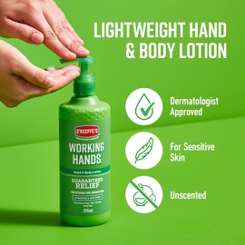 O'Keeffe's Working Hands Hand & Body Lotion, 315ml –Suitable for Sensitive Skin | Hydrates, Restores & Relieves Dry, Cracked Skin | Fast-absorbing, Non-Greasy & Suitable for Daily Use