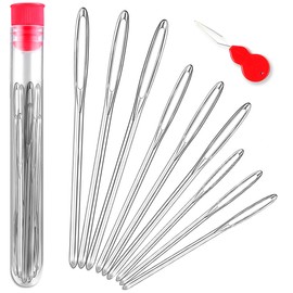 Orrdice Large-Eye Blunt Needles, Stainless Steel Yarn Knitting Needles, Sewing Needles, Crafting Knitting Weaving Stringing Needles,Perfect for Finishing Off Crochet Projects (Small Tools Included)