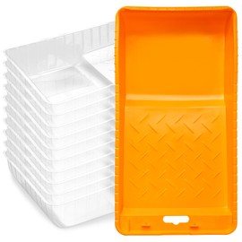 Mister Rui Paint Tray Liner, 4 Inch-10 Pieces, Plastic Paint Tray with Liners, Small Paint Tray, Disposable Paint Tray 4 Inch, Paint Pan Liners for Home Decor, House Painting