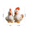 Bicuzat Ceramic Hen and Rooster Salt & Pepper Shakers Set,