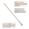 sourcing map T10 Security Torx Bit 1/4" Hex Shank 6"