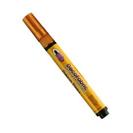 UCHIDA Marvy Deco Fabric Fine Point Tip Marker Art Supplies, Bronze, 1 Count (Pack of 1)