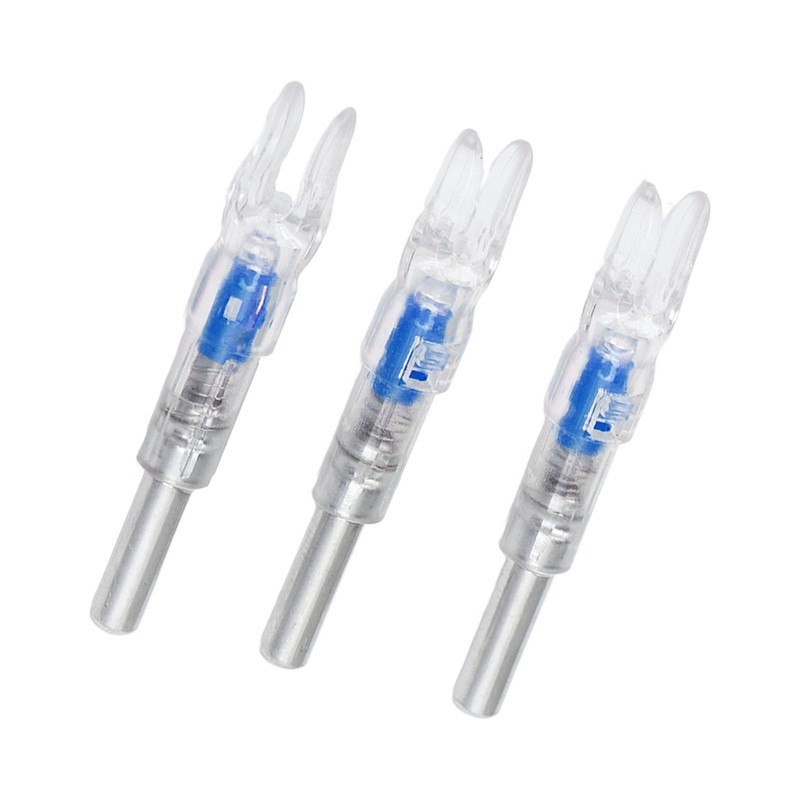 3PCS Archery Lighted Nocks Plastic Automatic with Switch 6.2mm Inner