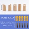 JRSHIRLEYLTD Pack of 8 Coat Hooks Wooden Round Coat Hooks