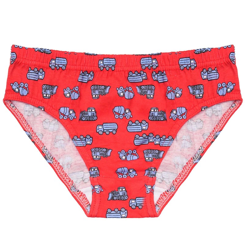 Thingimijigs Boys' 7 Pack Cotton Briefs – Transport Prints –