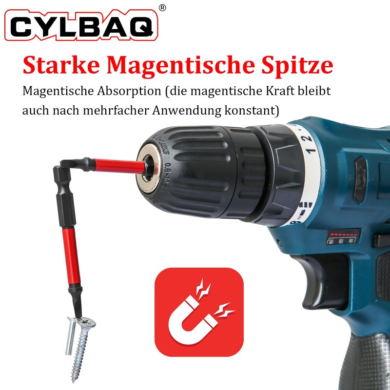 Pack of 10 Triangle Screwdriver Bits 65 mm, CYLBAQ Hex