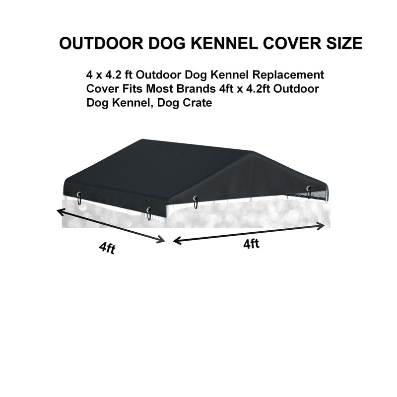 Outdoor Dog Kennel Cover 4.2 ft x 4.2 ft Made