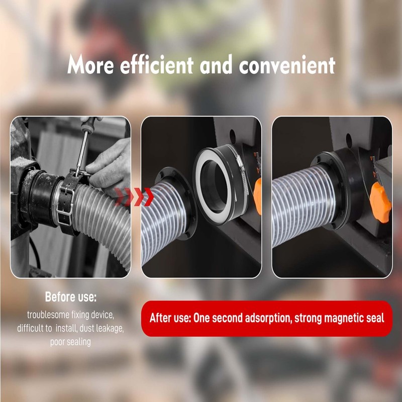 4" & 2.5"Magnetic Dust Collection Fittings for Dust Collectors, 14-Piece