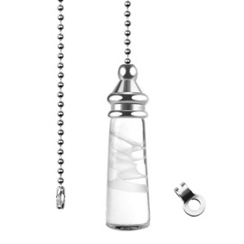 oupados Light Pull Chain Cylindrical Blind Pull Handle 100 cm Long Chain Light Cord Pull Light Switch Pull Cord with Connector for Bathroom Light, Ceiling Light, Fan