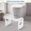Bamboo Toilet Stool Squat 7in & 9in Adjustable Heights, Foldable