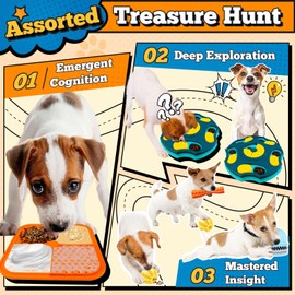 PETCARE 9 PCS Interactive Enrichment Dog Puzzle Toy Set, Mentally Stimulating Cognitive Dogs Toys for Small Medium Smart Dogs Cat, Includes Treat Dispensing Dog Toys, Lick Mat, Puppy Teething Chew Toy