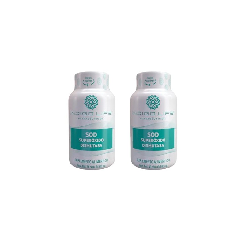 INDIGO LIFE NUTRACEUTICOS – Pack 2 Frascos de SOD (Super
