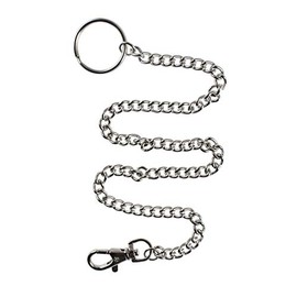 Handy Basics Wallet Chain 16" Silver Keychain with Lobster Clasps for Keys, Wallet, Jeans Pants, Belt Loop, Purse Handbag Silver