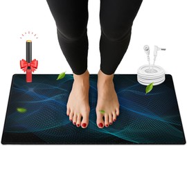 Alfombrilla de puesta a tierra para escritorio, alfombrillas para mejorar el sueño, alivio del dolor, terapia conectada a la tierra. Almohadillas de conexión a tierra con cable de 15 pies, con