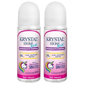 Krystal Stone Desodorante Teens Rosa Roll on 90ml Dúo Pack