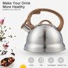 Creative Home 2.3 Qt. Stainless Steel Whistling Tea Kettle Teapot