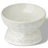 Ceramic Tilted Elevated Small Cat Bowl, for Fat Faced Cat,