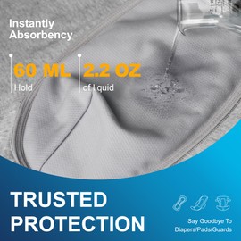 Mens Incontinence Underwear Washable Bladder Leak Proof Absorbent Boxer Brief Male Urinary Leakage Protection 3 Pack (Black Black Gray M)