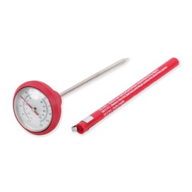Instant Read Food Thermometer for Cooking, Baking, Grilling, 0-220°F/0-100°C, Stainless Steel, Pocket-Sized