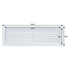 Louvre Vent PVC White 9x3 (225mm x 75mm) Fixed Plastic